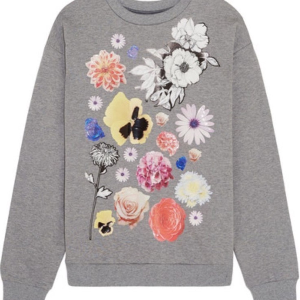 Christopher Kane sticker floral sweatshirt sweater flower